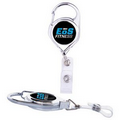 Premium Chrome Carabiner Retractable Badge Holder (Direct Import-10 Weeks Ocean)